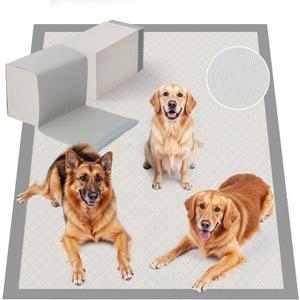 Gardner Pet 5XL 37"x54" Dog Pee Pads Extra Large, Super Absorbent & Leak-Proof Dog Potty Training Pads, Nop-Slip Bottom Puppy Pads, 50 Count Grey Gardner Pet 5XL 37"x54" Dog Pee Pads Extra Large, Super Absorbent & Leak-Proof Dog Potty Training Pads, Nop-Slip Bottom Puppy Pads, 50 Count Grey