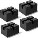 4 Pack Pinch-Weld Blocks, Solid Rubber Auto Lift Jack Stand Pad, Weld Frame Guide Rail Protector Blocks for Car Lifts, Jacks and Racks, 3 Ton Loading Capacity, 4" x 3" x 2-2/5"
