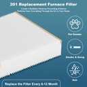 201 Replacement Furnace Filter Compatible with Aprilaire 2200, 2250, Space Gard 2200 Whole House Air Cleaner Purifiers, MERV 10, 2 Pack 20x25x6 Air Filters and 2 Pack Pleat Spacers