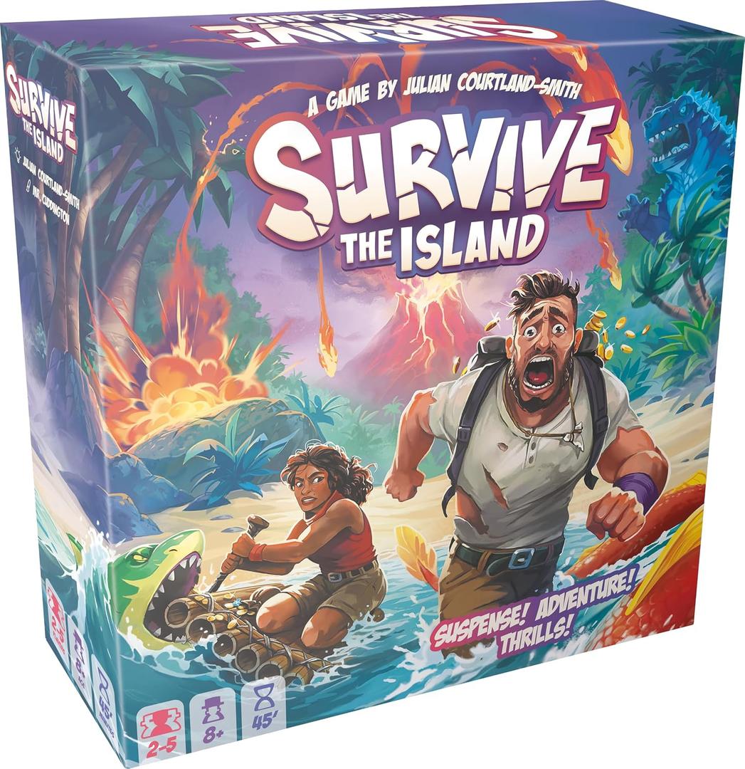 Survive The Island Board Game (2024 Edition)
Thrilling Escape Adventure with New Monsters! Fun Strategy Game for Kids & Adults, Ages 8+, 2-5 Players, 45 Mins