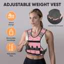 Adjustable Weighted Vest, 20-32lb Vest with 6 Ironsand Weights and Large Pocket, Weight Vest for Men Women Strength Training, Running, Walking