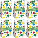 16PCS Cartoon Party Favor Bags Colorful Goodie Gift Bags for Kids Birthday Party Gift Supplies Happy Birthday Party Decorations