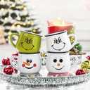 10 x 66 Pcs Christmas Face Eyes Stickers for Crafts Small Vinyl Snowman Faces Pitcher Rub on Transfers Decals for Ornaments Glass Drinking Cups Wood Decorations Balls Party Supplies (face66)