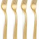 Dealusy 360 Count Extra Heavy Duty Gold Plastic Forks Disposable, BPA-Free, Heat Resistant, Solid and Durable Disposable Forks Bulk, Premium Plastic Forks heavy duty for Party Supply