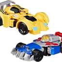 Transformers Bumblebee and Starscream Bot Racers, Easy to Change from Robot Toys to Car Toys, Action Figures for Boys and Girls 3+