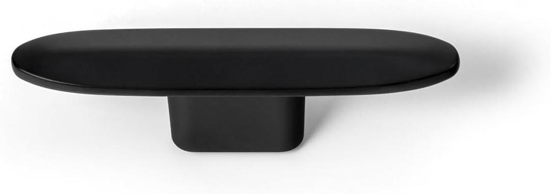 Goo-Ki 6 Pack Large Matte Black Drawer Knobs Kitchen Cabinet Hardware Knob - 3" Full Length Single Hole Black Bar Modern Handle for Closet Wardrobe Dresser Cupboard, 1751MB-DD6