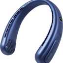 Portable Neck Fan, Hands-Free Bladeless Fans, 360Airflow, 4000 mAh Battery Operated Wearable Personal Fan, Twistable, Rechargeable Fans for Outdoor Indoor, Birthday Gifts for Men Women (Sky Blue)