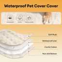 FUNNY FUZZY Pet Couch Cover for Sofa, Waterproof Couch Cover for Dogs Washable, Pet Friendly Fuzzy Sofa Covers Thick Soft Dog Bed Mat Non Slip for Couches and Sofas, Cream White, 27.6"70.9"