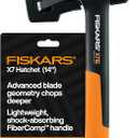 Fiskars X7 Hatchet - Wood Splitter for Small to Medium Size Kindling with Proprietary Blade-Grinding Technique - Lawn and Garden - Orange/Black