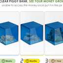 Piggy Bank for Adults Must Break to Open, Vcertcpl Acrylic Clear Piggy Bank Money Saving Box for Cash Saving, Unopenable Adults Large Bank for Real Money Bank Coin Bank Change Jar