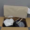 Favoyard Outdoor Seat Cushion Set 24 x 24 Inch Water-Resistant & Fade-Resistant Patio Furniture Cushions with Removable Cover Deep Seat & Back Cushion with Tie Straps for Chair Sofa (Beige)