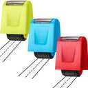 Teling 3 Pcs Dashed Handwriting Line Practice Roller Stamp Self Inking Line Rolling Stamps Teacher Stamp Sentence Strips Handwriting Practice for Kid Teacher Classroom Office (Red, Blue, Green)