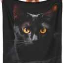 amepay Cute Black Cat Blanket Gifts for Cat Lovers Girls Women Animal Kitten Flannel Throw Blankets for Home Couch Bed Sofa Soft Fuzzy Lightweight Decor Adults All Season 60x50 Inches