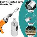 9 Gauge+11 Gauge Twist Ties EZ Tool, Steel Twist Ties Drill Truck Tool for Fixing Chain Link Fence and Loop Fences