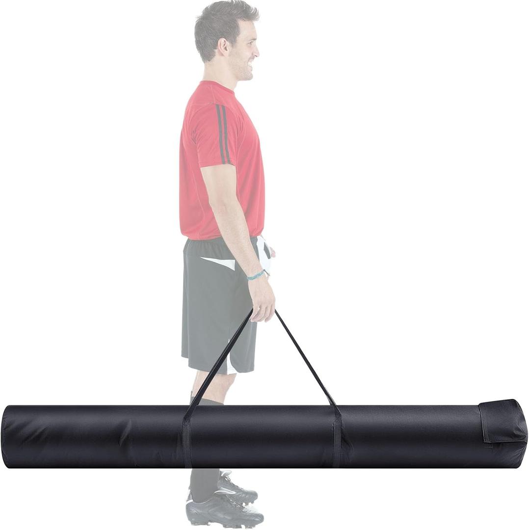 Corner Flag Storage Bag for Coaching Stick Agility Poles Bag Oxford Slalom Pole Storage Agile Rod Package Guard Flag Field Hockey Lacrosse Effortless Holder for 16 Poles 6ft x 7inch (Black)