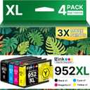 E-Z Ink 952XL Ink Cartridges Combo Pack 4 Pack Compatible for HP 952 XL 952XL Ink Cartridge Latest Upgrade to Use with HP Officejet Pro 8710 7740 8720 8210 8715 8740 8725 (Black Cyan Magenta Yellow)