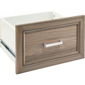 ClosetMaid SuiteSymphony Wood Closet Drawer, Add On Accessory, Shaker Style, For Storage, Closet, Clothes, 16 x 10 Size for 16 in. Units, Natural Gray