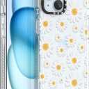for iPhone 15 White Daisy Flower Clear Phone Case