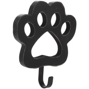 Black Paw Plaque With Hooks 5.91 x 1.77