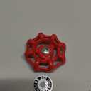 1-Set Outside Faucet Handle, 5x5mm Paint Cast Iron Square Stem Hole Water Spigot Handle with Screw M4x8 & Aluminum Washer for Courtyard/Bathroom, Spigot Puller Replacement [Red]