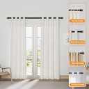 Wood Curtain Rods for Windows 48 to 84 Inches(4-7ft),1 inch Adjustable Window Curtain Rods with Imitation Wood Grain Finials,Heavy Duty Decorative Drapery Rod for Bedroom,Kitchen and patio