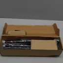 KAMANINA Curtain Rods for Windows 66 to 120 Inch, 7/8 Inch Black Heavy Duty Curtain Rod 32 to 120 (2.6-10ft), Adjustable Decorative Drapery Rods with Netted Texture End