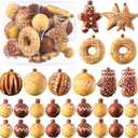 Baking Christmas Ornaments Set 43pcs Shatterproof Bread Gingerbread Thmed Christmas Tree Hanging Ornaments Decorations for Indoor Holiday Party Xmas Decor (Baking Set)