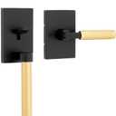 Kwikset Prava Front Door Lock Handle and Deadbolt Set, Entry Handleset Exterior with Interior Reversible Lever, Matte Black and Satin Brass, Pick Resistant SmartKey Deadbolt, with Microban Protection