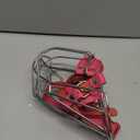 BRONZEDOG Pitbull Dog Muzzle Breathable Metal Basket for Large Dogs Amstaff Staffordshire Terrier Biting Chewing Barking (Leather, Pink)