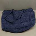 TOPDesign Puffer Tote Bag for Women, Lightweight Puffy Handbag with Compartments, Quilted Shoulder Bag for Work, Travel, Gym (Large, Navy Blue)