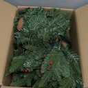 2 Pack 24 Inch Christmas Urn Filler, Dual Color Change & Timer Christmas Tree with Pinecones Red Berries Tripod Stake Battery Operated 8 Mode for Porch Outdoor Xmas Trees Christmas Decorations