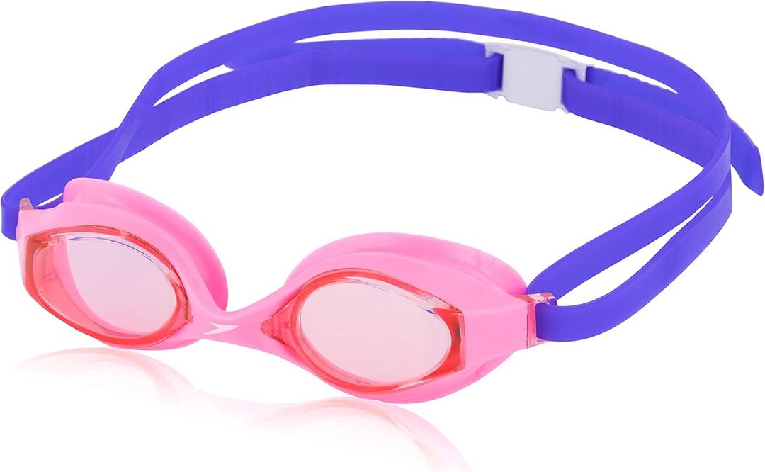 Speedo Kids' Swim Goggles Super Flyer Ages 3-8 (Sugar Plum/Vermillion)