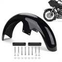 21 Inch Wrap Front Fender For Harley Touring Electra Glide FLHT, Road Glide FLTR, Road King FLHR, Street Glide FLHX Motorcycle Mudguard Painted Black ABS Plastics