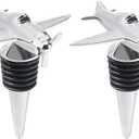 2Pcs Metal Wine Stopper Wine Bottle Stopper Airplane Bottle Decorative for Bar Home Party
