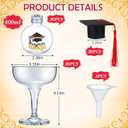 30 Set Graduation Party Favor Refillable Plastic Ball Decorations with Mini Caps & Cup Ornaments Congrats Grad Hanging Decor for Class of 2026(Red)