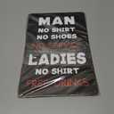 3x ALKB Rustic Bar Sign Men No Shirt Sign No Service Man Cave Sign Retro Metal Bar Pub Decor 8x12 Inch