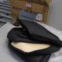 2 Pack Leather Front Car Seat Cover Bottom Only, Anti-Slip Padded Seat Cushion, Full Wrap Seat Protector with Storage Function Universal Fit for Most Cars, SUV, Pick-up Trucks (Black)