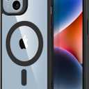 ESR for iPhone 14/iPhone 13 Case, Compatible with MagSafe, Shockproof Military-Grade Protection, Scratch-Resistant Back, Magnetic Phone Case for iPhone 14/iPhone 13, Classic Hybrid Case, Clear Black