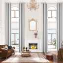 17ft Pale Gray Extra Long Blackout Curtain, Grommet Top Energy Efficient Thermal Insulated Extra Tall Curtain for 2 Story House, Great Room, High Ceiling (1 Panel,52 x 204 Inch)