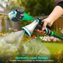 QUOBAS Metal Garden Hose Nozzle, 10 Pattern Heavy Duty Water Nozzle with Leak-Proof Aluminum Construction, Adjustable Garden Sprayer for Watering Plants, Washing Cars, Pet Shower