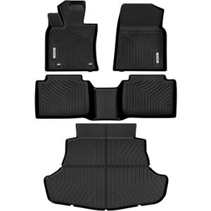 OEDRO Floor Mats Fit for 2018-2024 Toyota Camry, NOT for Hybrid & AWD Models, TPE All Weather Floor Liners Custom Fit for 2024 Toyota Camry L/LE/SE/TRD/XLE/XSE, Black