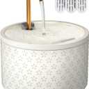 Ceramic Cat Water Fountain - 2.1L/71oz - Firework Embossed All-Ceramic Body & Pure Copper Spout - Non-Toxic & Automatic Pet Drinking Fountain Indoor with Ultra-Quiet Pump, 3 Filters & Sponge