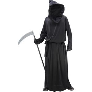 Grim Reaper Costume Set Men & Women Black Hooded Robe Halloween Cosplay Phantom Costumes Robe Cloak Cape (Black Cloak Cape)