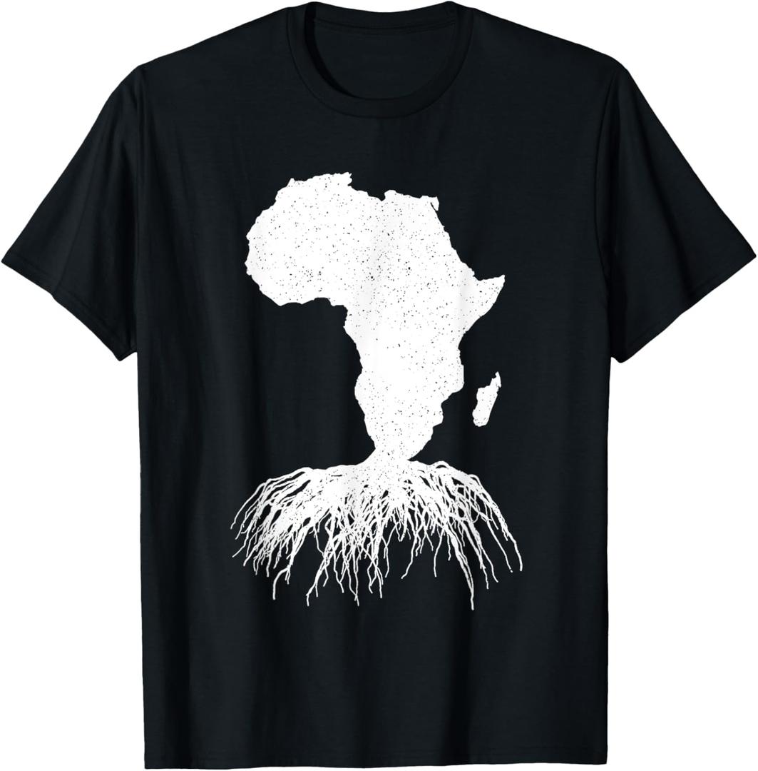 African Roots Art For Men Women Afrocentric African Map TShirt, Large