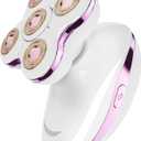 Electric Razors for Women: Rechargeable Shaver with Detachable Head - 5D Wet and Dry Lady Hair Remover for Legs and Hand (Pink)