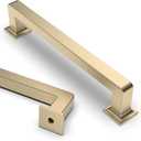 Asidrama 10 Pack 5 Inch(128mm) Brushed Brass Kitchen Cabinet Handles, Gold Cabinet Pulls Kitchen Cabinet Hardware Cupboard Handles Drawer Pulls