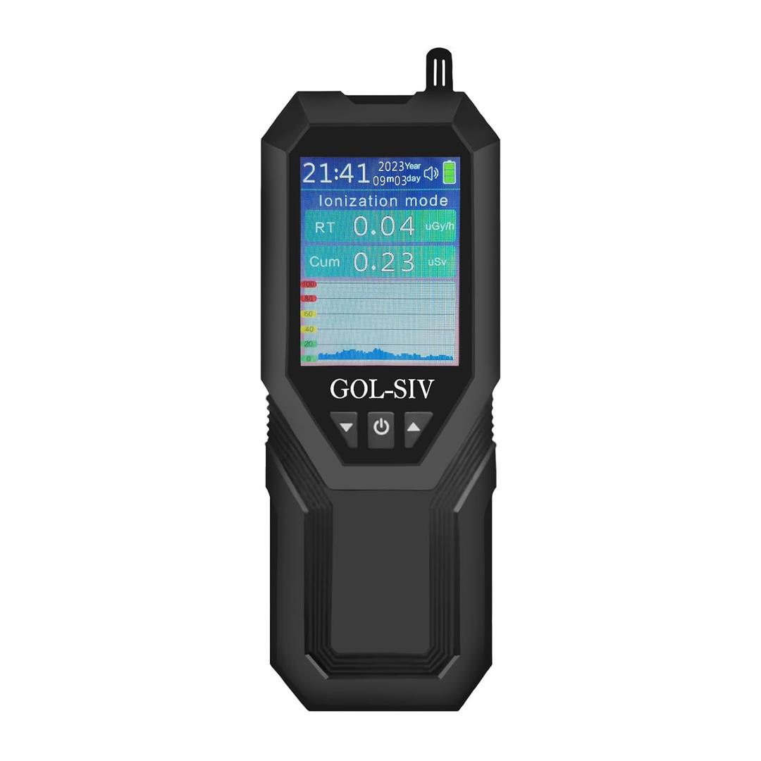 Geiger Counter,Portable Nuclear Radiation Detector with LCD Display and Smart Alarm,Hand-held Geiger Meter Beta,Gamma,X-ray,5 Types of Dosimeter,Rechargeable