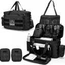 HMLIN Patrol Bag Law Enforcement,Police Gear Bag for Car Front Seat,Water Resistant Police Officer Duty bag,with MOLLE System and Cup Holders (Black)