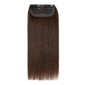 S-noilite 4 pieces Clip In Short Hair Extensions 100% Remy Human Hair Invisible Mini Short Clip in Hairpiece for Women with Thinning Hair Medium Brown 6 inch&8 inch