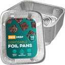 Aluminum Pans 9x13 [10 Pack] Aluminum Foil Trays - Disposable for Baking, BBQ Grilling, Roasting, Cake Serving Dishes, Catering Supplies, Steam Table Chafing Pans, Half Size Tin Foil Pan